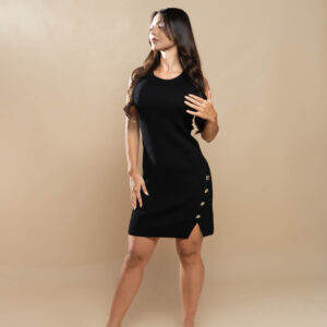 Vestido Corto con Broches