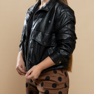 Jacket Negra Cuerina