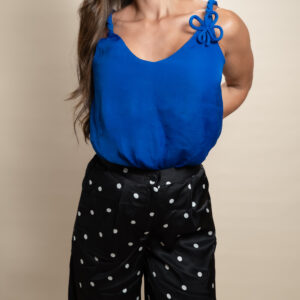 Blusa sin Mangas Azul