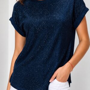 Blusa azul brillante