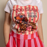 Camiseta Rosa estampado Perritos