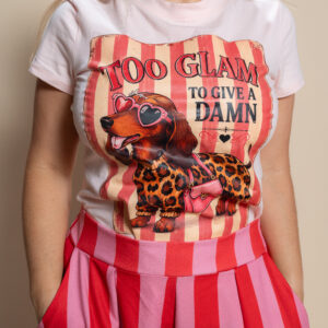 Camiseta Rosa estampado Perritos