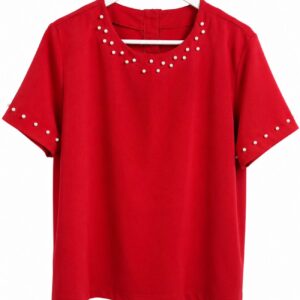 Camiseta con perlas